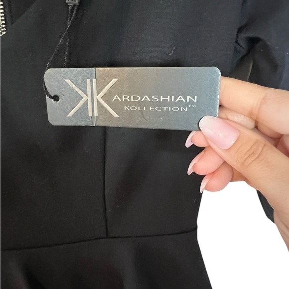 Kardashian Collection Black Peplum Dress - Size Extra Small - New with Tags! - Picture 3 of 6